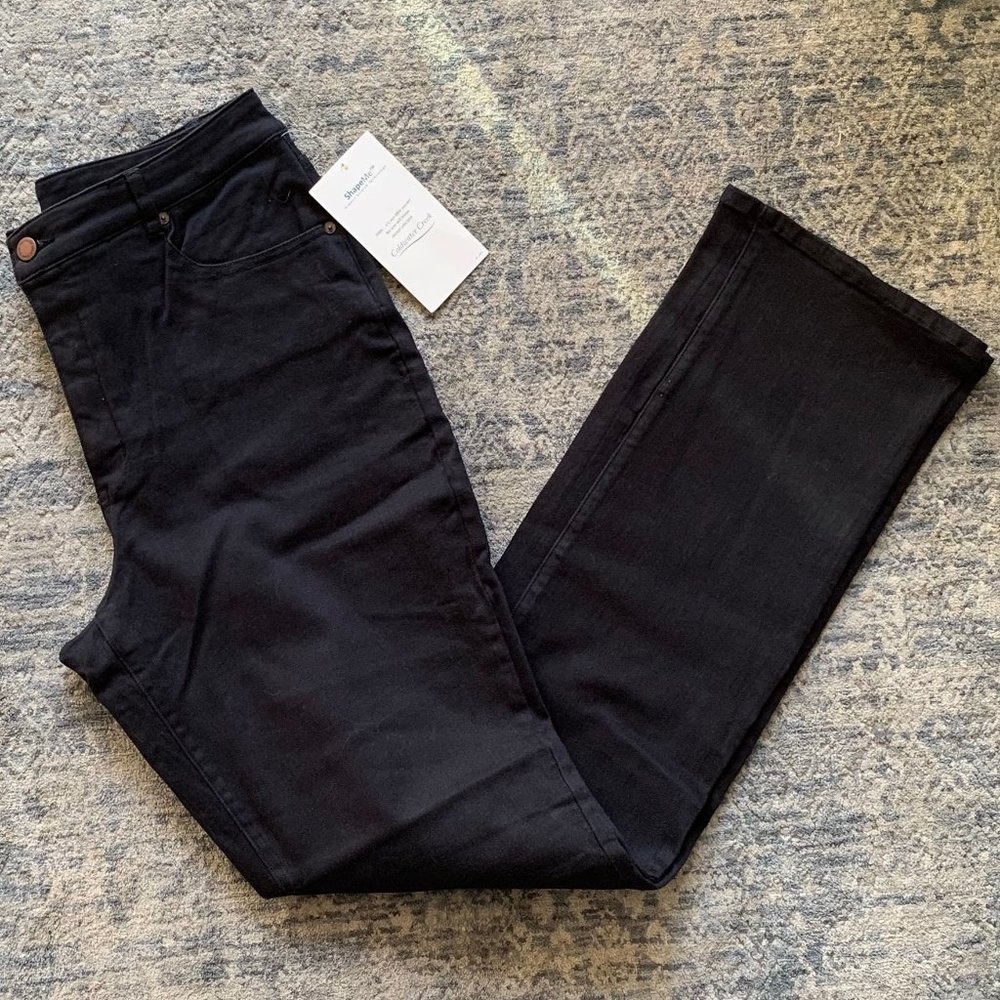 NWT Coldwater Creek Classic Fit ShapeMe Women's Jeans - Size 14T - Black